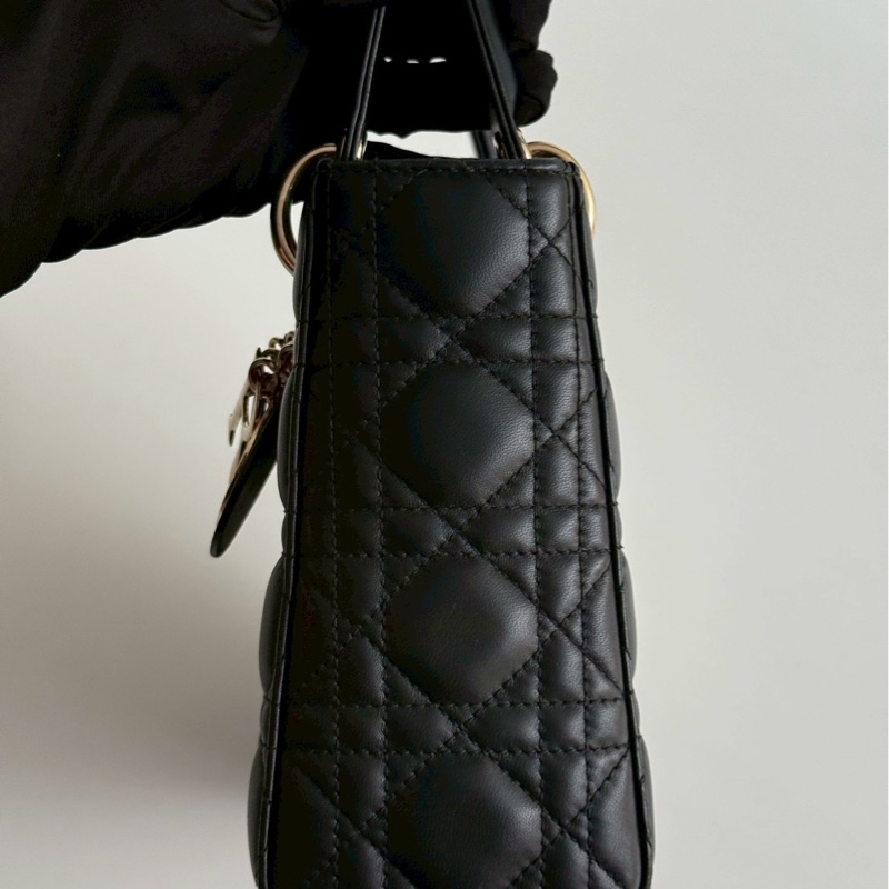98新🖤 Dior 迪奧 Lady Dior 五格黛妃包 黑色-8