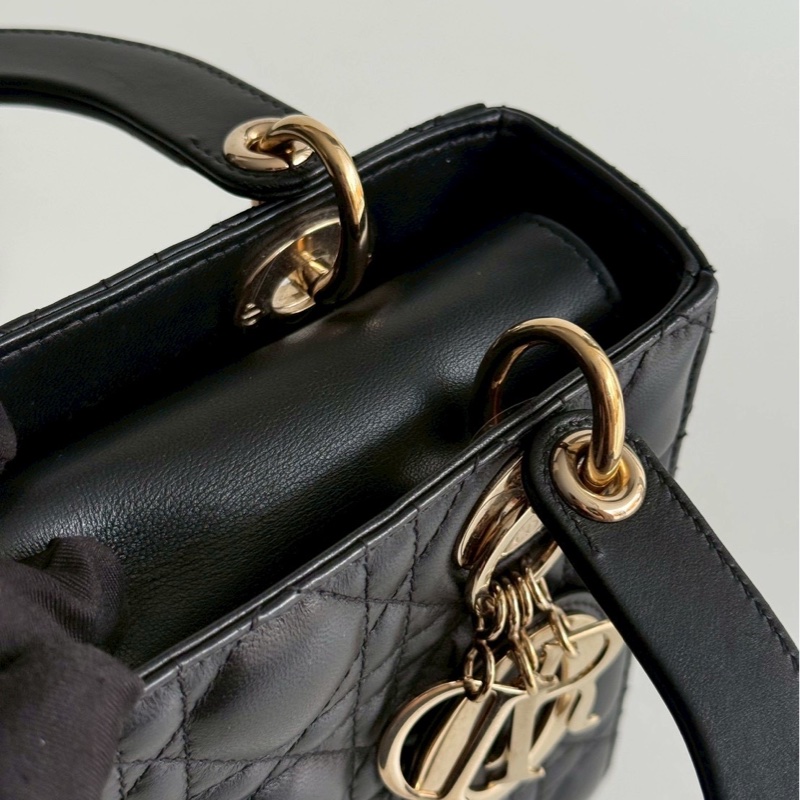 98新🖤 Dior 迪奧 Lady Dior 五格黛妃包 黑色-11