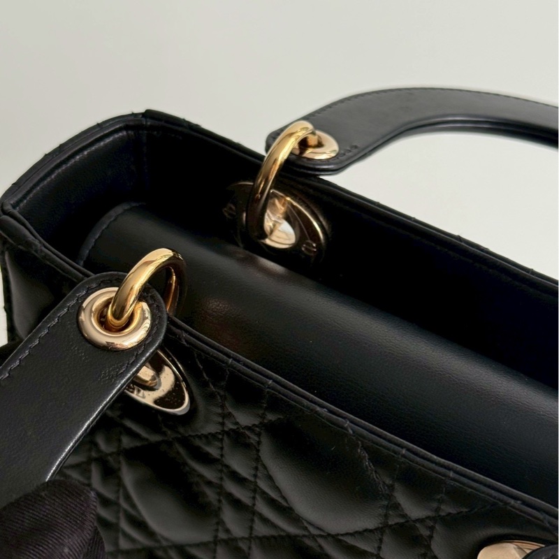 98新🖤 Dior 迪奧 Lady Dior 五格黛妃包 黑色-12