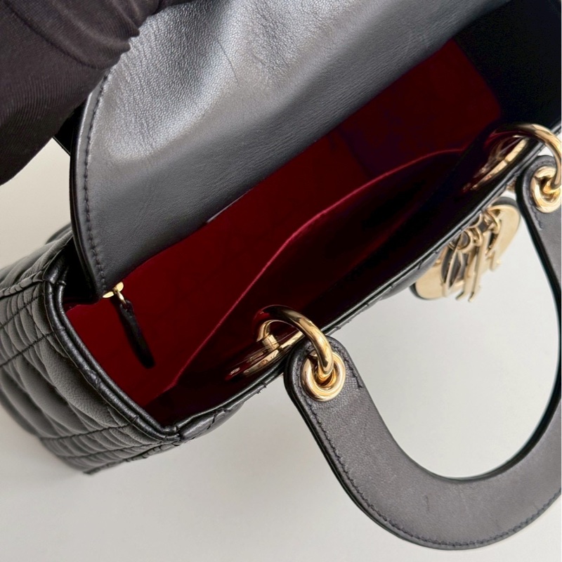 98新🖤 Dior 迪奧 Lady Dior 五格黛妃包 黑色-15