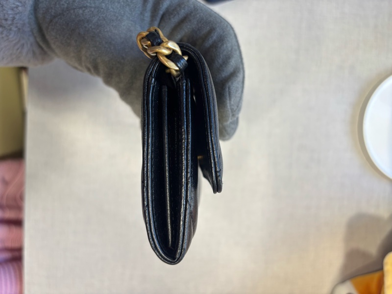 香奈兒Chanel 19bag 黑色羊皮菱格小鏈包-11
