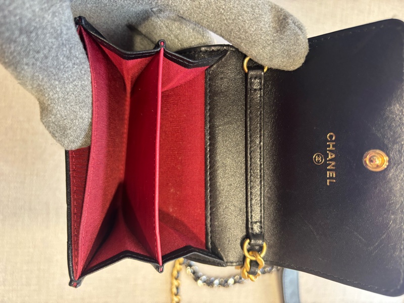 香奈兒Chanel 19bag 黑色羊皮菱格小鏈包-16