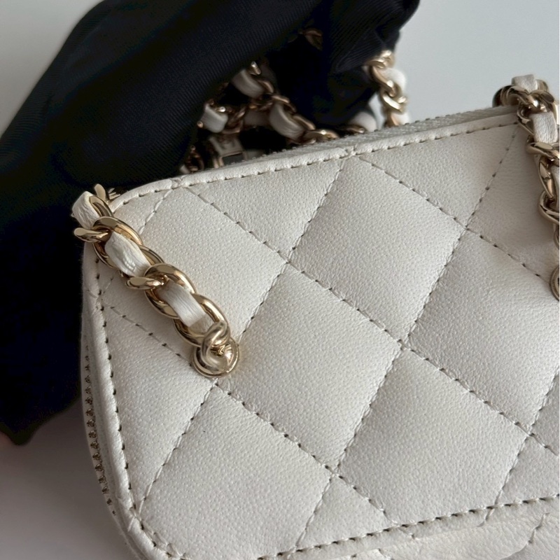 99新🆕 Chanel 香奈兒 足球釦小盒子⚽️ 白色金釦-7