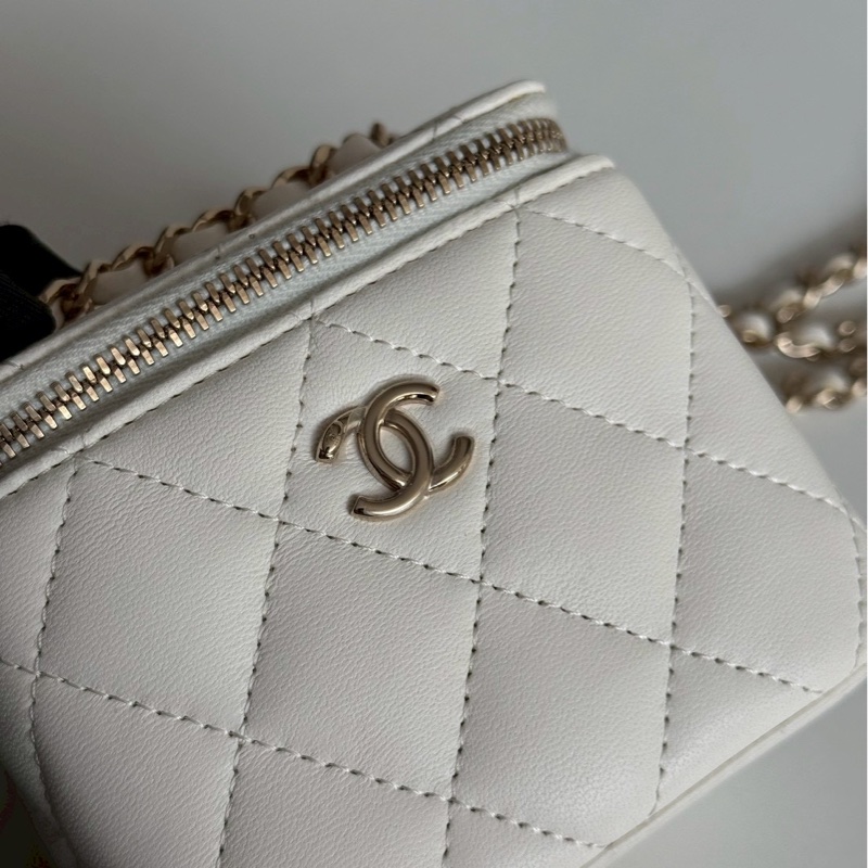 99新🆕 Chanel 香奈兒 足球釦小盒子⚽️ 白色金釦-14