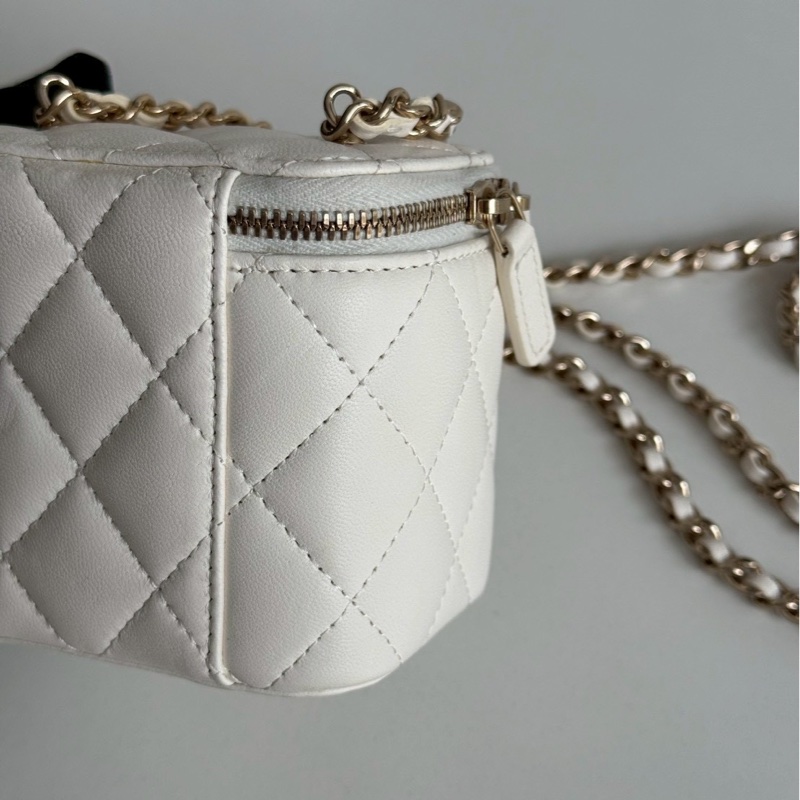 99新🆕 Chanel 香奈兒 足球釦小盒子⚽️ 白色金釦-15