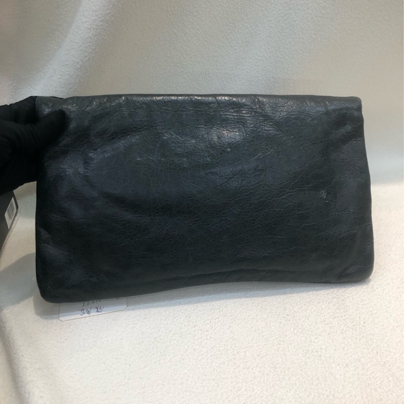 Balenciaga 灰色玫瑰金大釘 手拿包 XC474-1