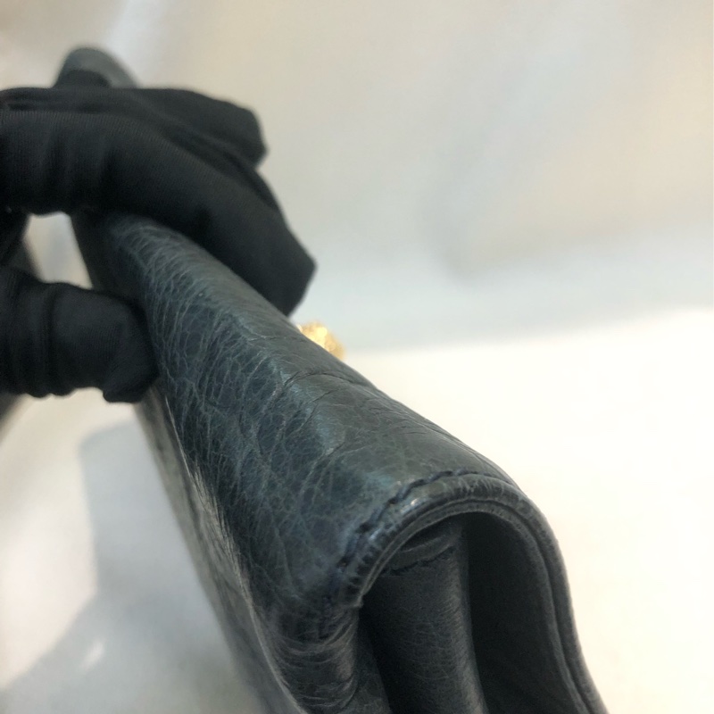 Balenciaga 灰色玫瑰金大釘 手拿包 XC474-6