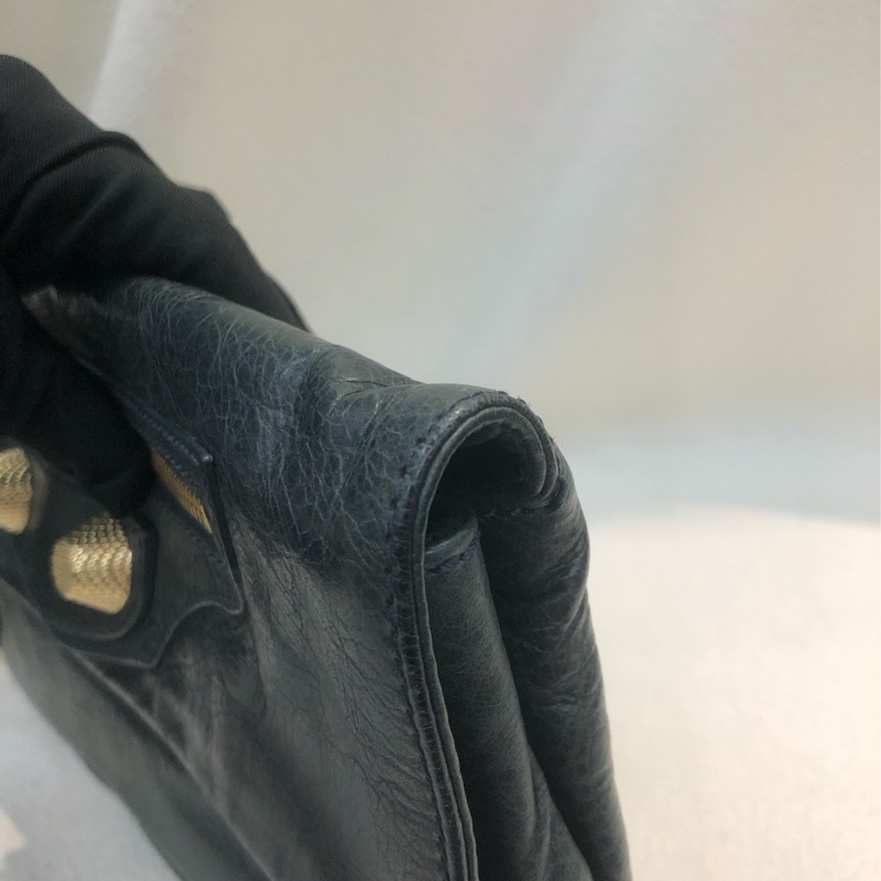 Balenciaga 灰色玫瑰金大釘 手拿包 XC474-7