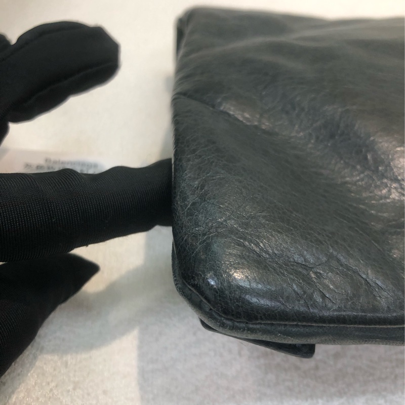 Balenciaga 灰色玫瑰金大釘 手拿包 XC474-11