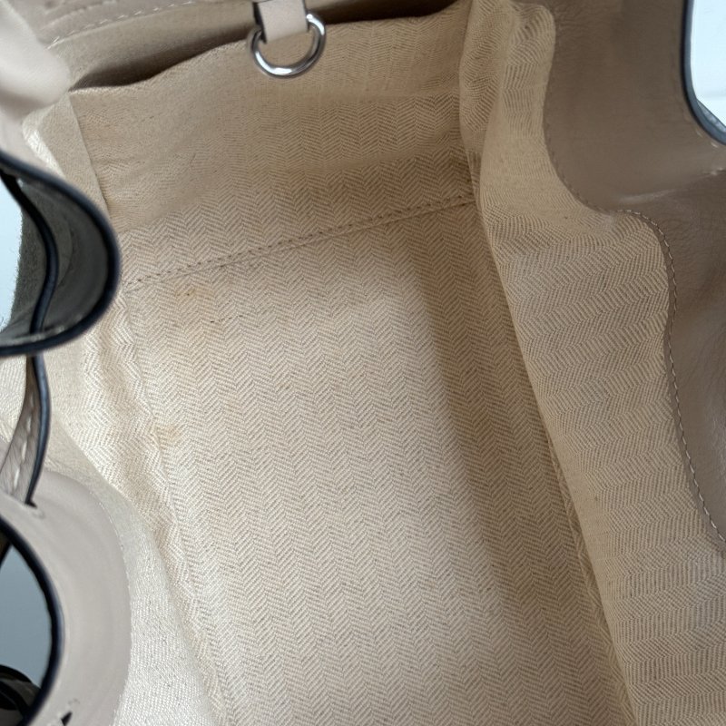 98新🤎 Loewe 羅意威 Hammock 吊床包 小號 米色皮革拼接帆布-5