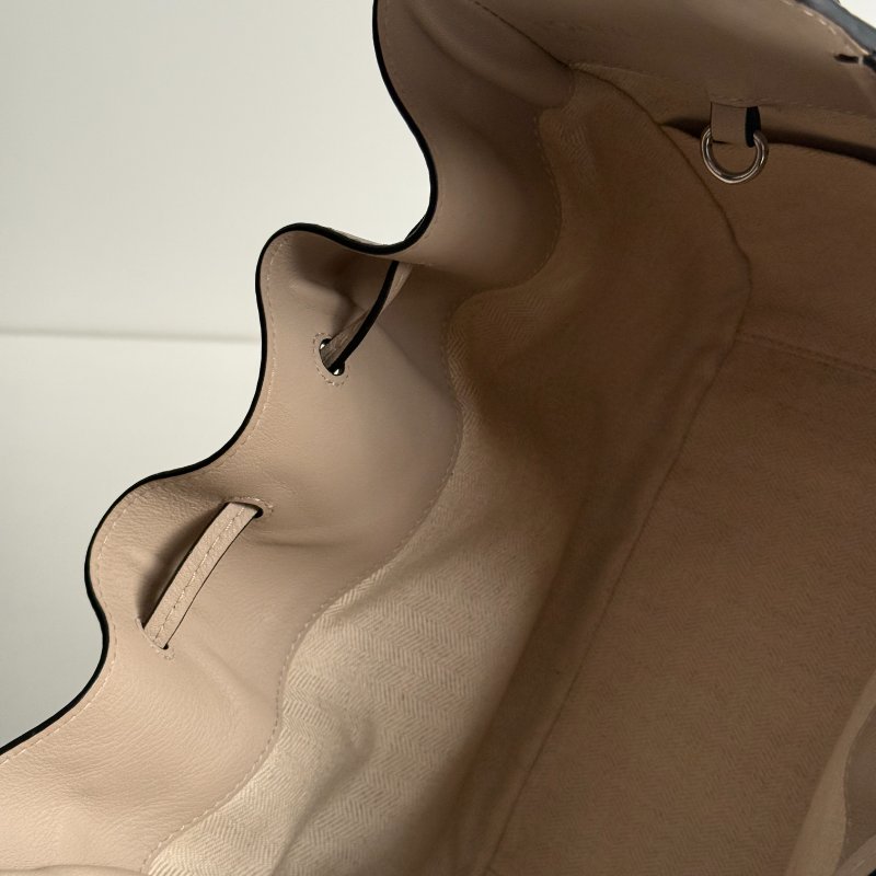 98新🤎 Loewe 羅意威 Hammock 吊床包 小號 米色皮革拼接帆布-7