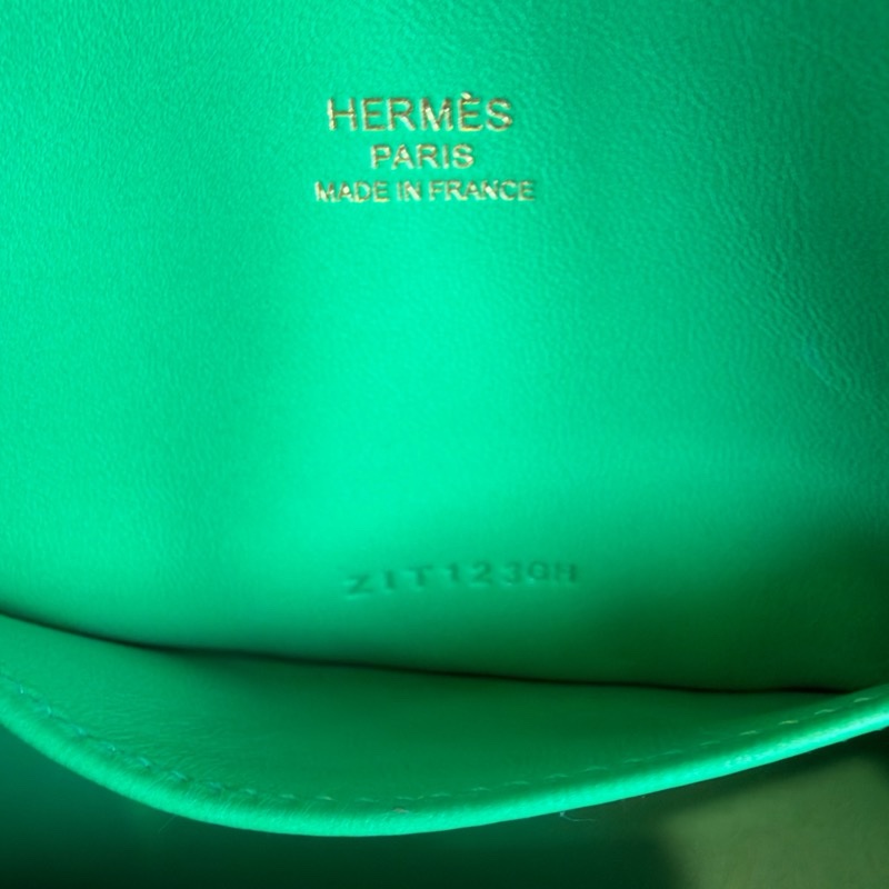 Hermes 愛馬仕mini bolide 6W薄荷綠金釦-9