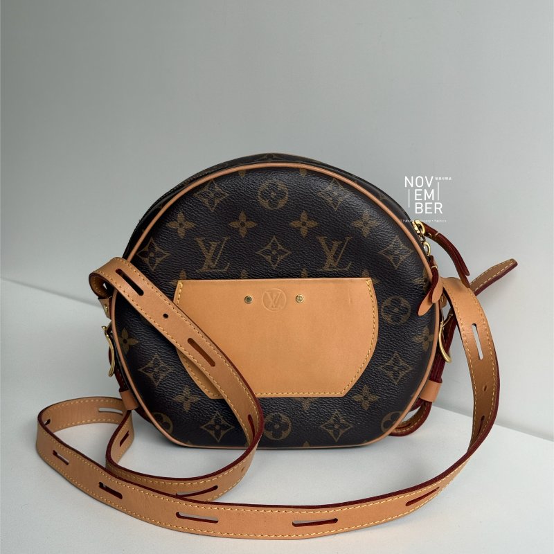 95新🤎 Louis Vuitton LV 路易威登 老花圓餅包-5