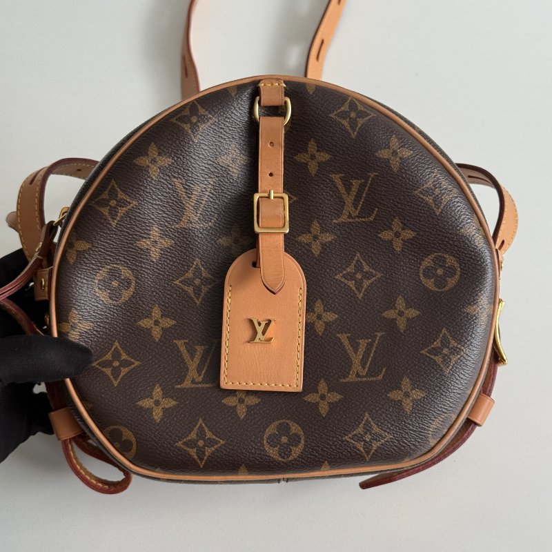 95新🤎 Louis Vuitton LV 路易威登 老花圓餅包-6