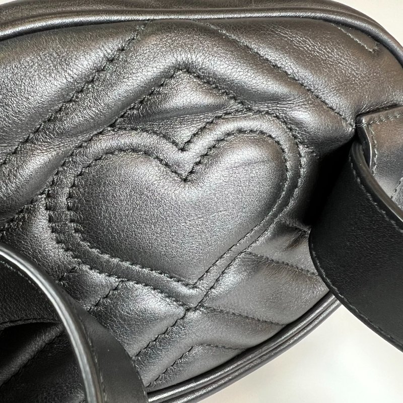 GUCCI 476434 黑金Marmont腰包-8