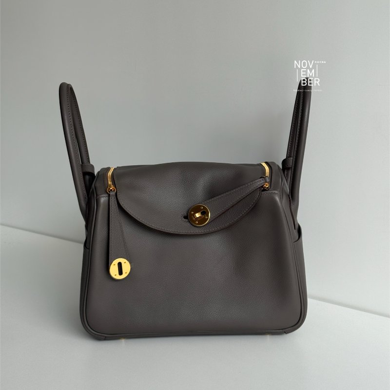 99新🆕 全配有購證🙌🏻 Hermès 愛馬仕 Lindy 26錫器灰金釦-0