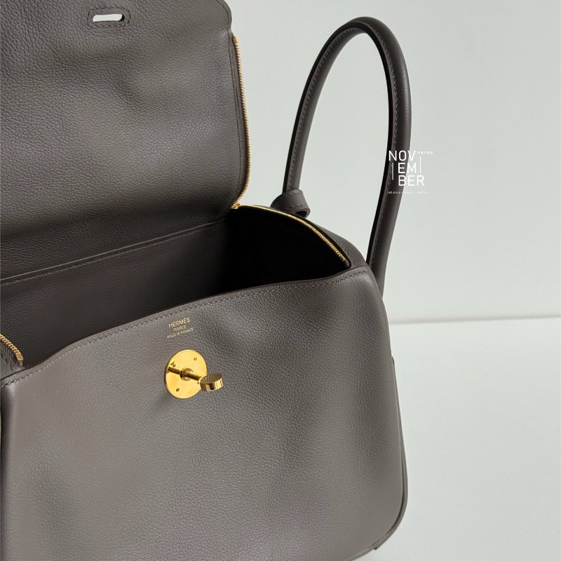 99新🆕 全配有購證🙌🏻 Hermès 愛馬仕 Lindy 26錫器灰金釦-4