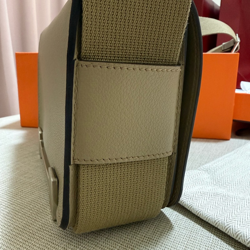 Hermès Geta W刻 Trench 風衣灰 銀扣 全新未使用 膜未拆 完整配件 台灣專櫃購入-3