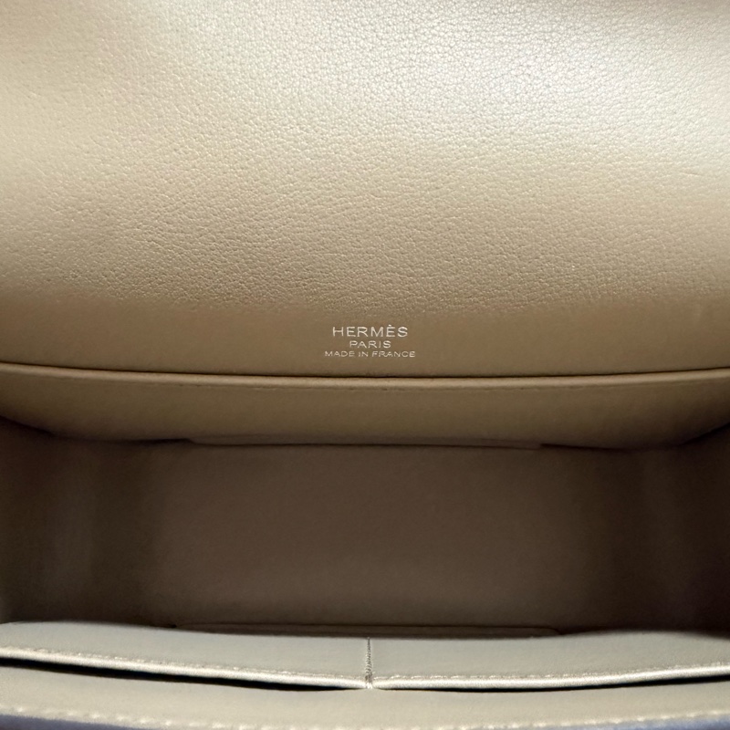 Hermès Geta W刻 Trench 風衣灰 銀扣 全新未使用 膜未拆 完整配件 台灣專櫃購入-4