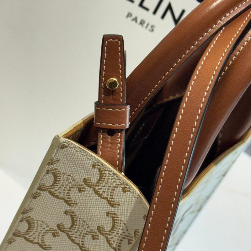 *SHIHNA名牌精品* CELINE Triomphe 帆布迷你型直式 Cabas手袋-5