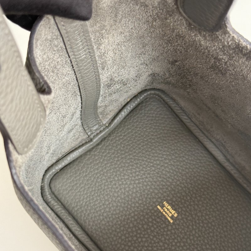 99新🆕 全配有購證🙌🏻 Hermès 愛馬仕 Picotin18 積雨雲灰金釦-13