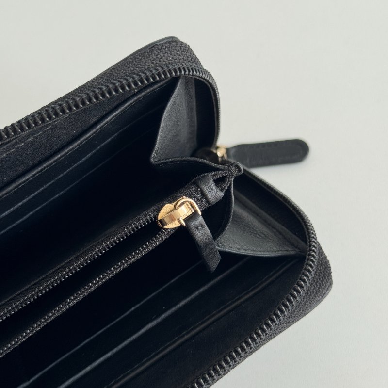 98新✨ Chanel 香奈兒 Boy 拉鏈長夾 黑色金釦-10