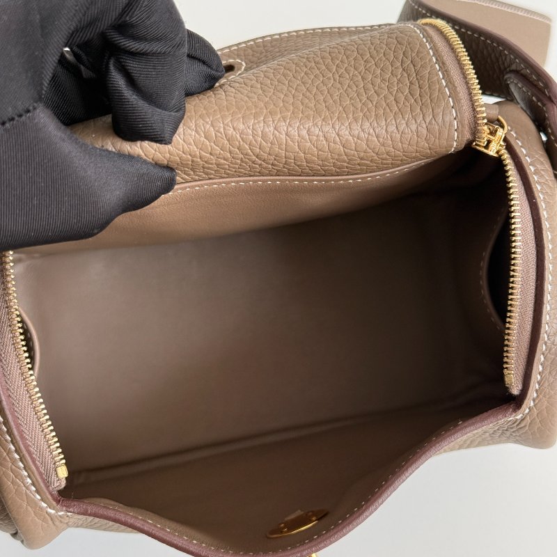 99新🆕 Hermès 愛馬仕 Mini Lindy 大象灰金釦一代-15