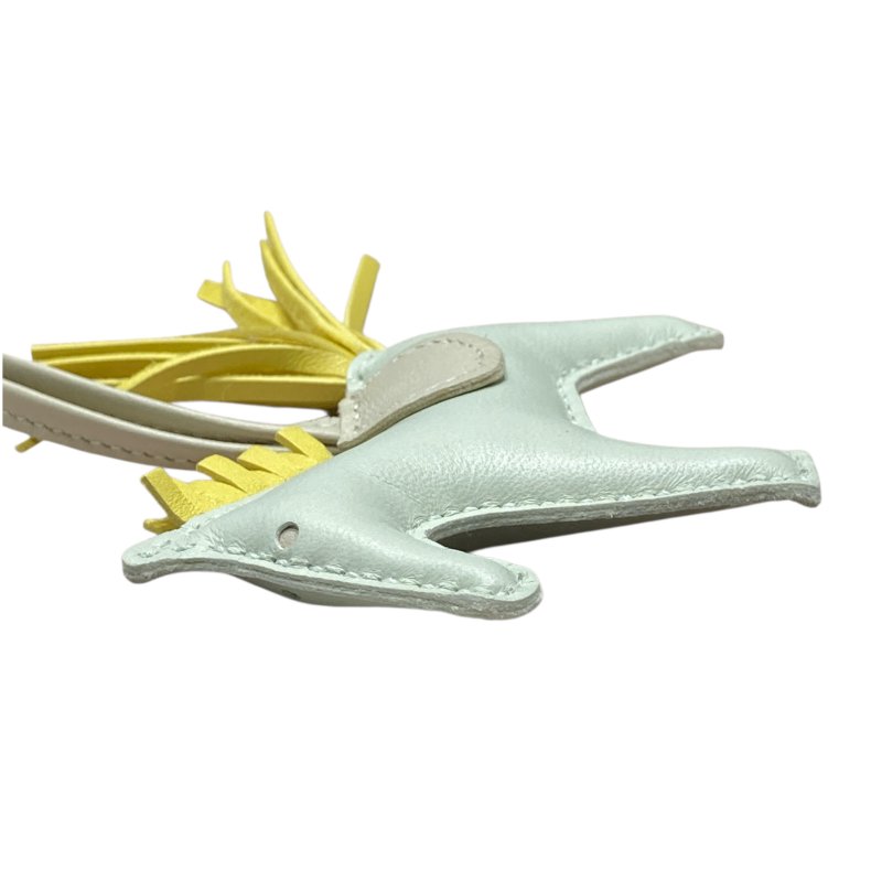 HERMES 愛馬仕 REDEO 拼色小馬吊飾 小羊皮 薄荷綠/鼠尾草綠-2