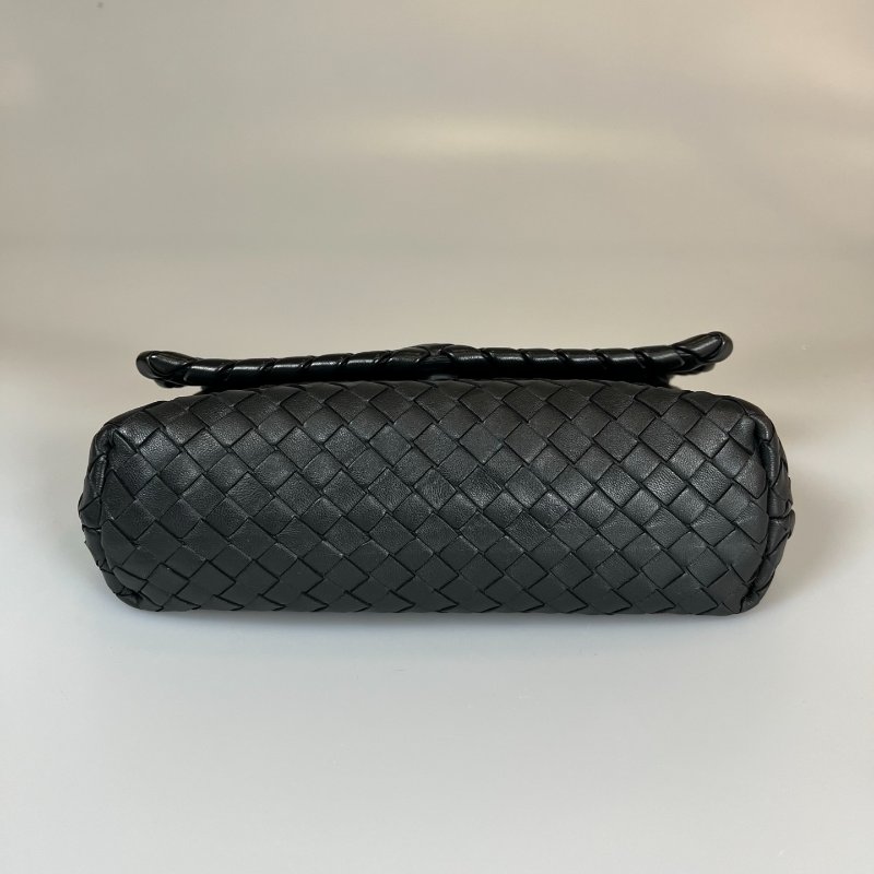 BV  黑編織單肩鏈條包-4