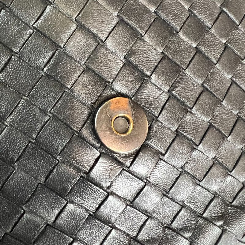 BV  黑編織單肩鏈條包-9