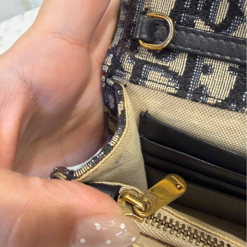 ［ 便宜賣 ］Dior 老花WOC鏈包-10