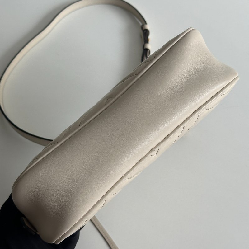 98新🤍 Gucci 古馳 GG 相機包 米白色-10