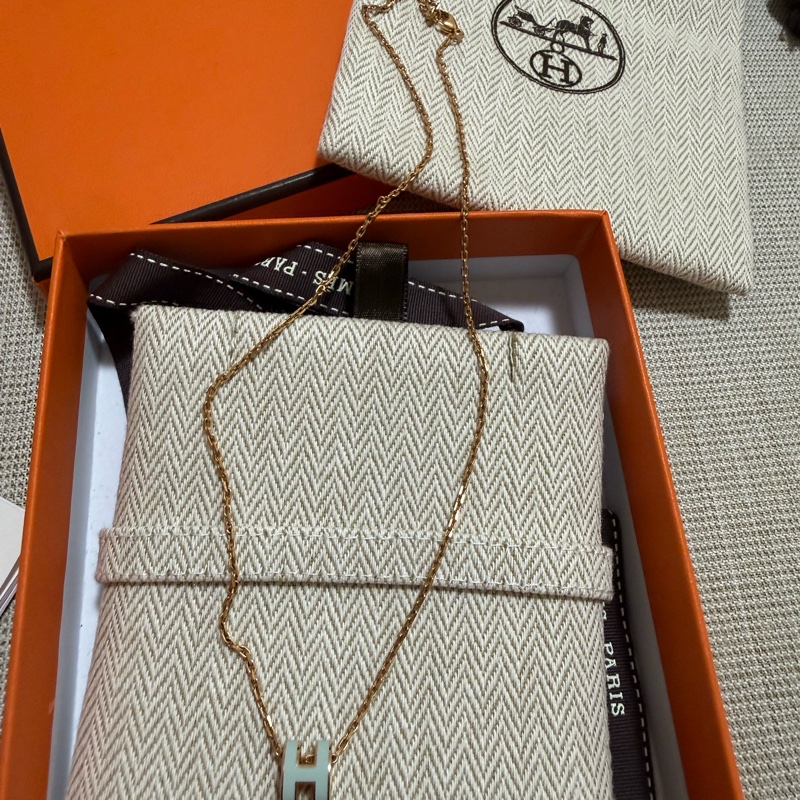 Hermès Pop H 項鍊｜Peppermint 薄荷綠 x Rose Gold 玫瑰金🤍-1