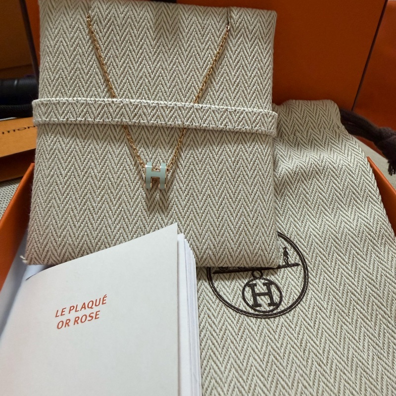 Hermès Pop H 項鍊｜Peppermint 薄荷綠 x Rose Gold 玫瑰金🤍-4