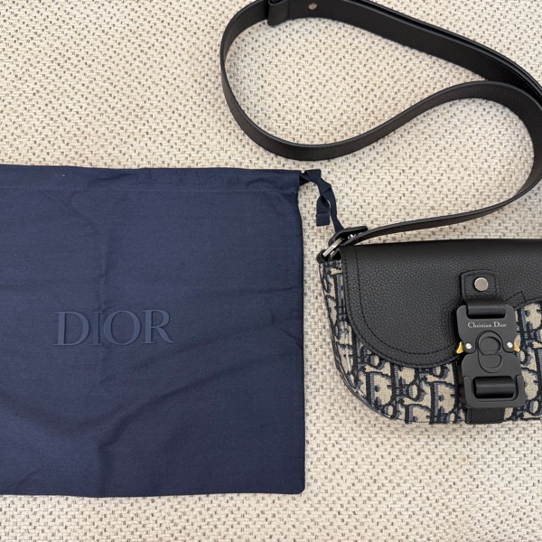 (誠可議) Dior Saddle 迷你翻蓋郵差包-經典老花logo馬鞍包-6