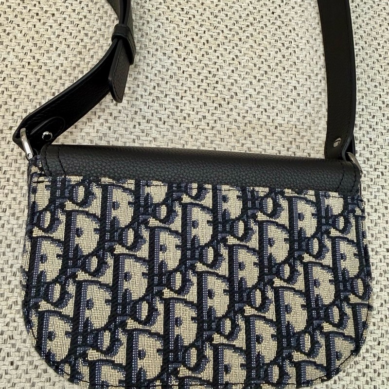 (誠可議) Dior Saddle 迷你翻蓋郵差包-經典老花logo馬鞍包-11