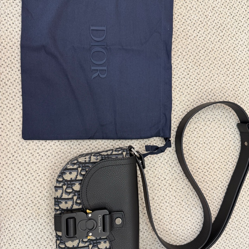 (誠可議) Dior Saddle 迷你翻蓋郵差包-經典老花logo馬鞍包-24