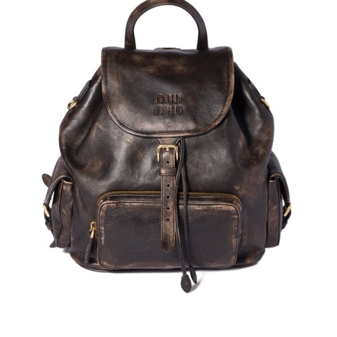 Miu Miu 女士 翻蓋雙肩包均碼碼25cm*12.5cm*29.5cm