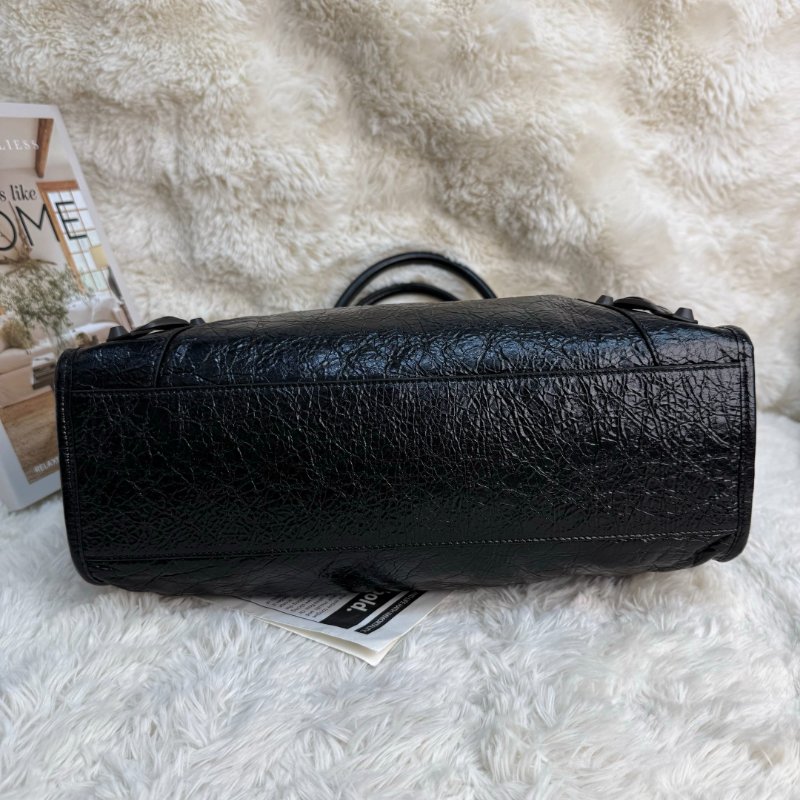 Balenciaga Le City 托特包 黑色 羊皮 小號-4