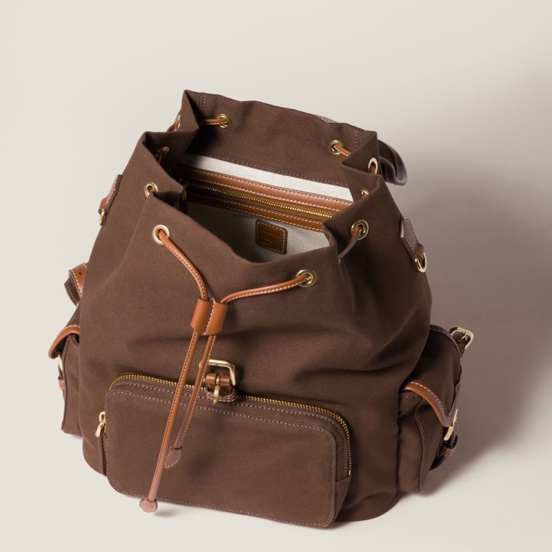 Miu Miu 女士 帆布皮質背包均碼碼25cm*12.5cm*29.5cm-3