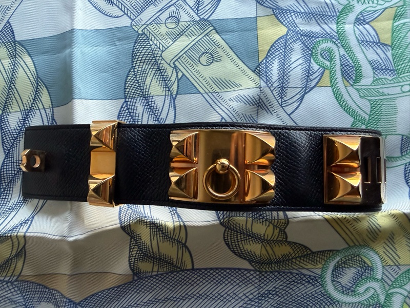 Hermes CDC 黑色皮手環S 號，9成新-3