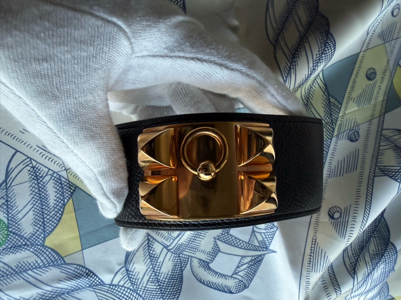 Hermes CDC 黑色皮手環S 號，9成新-9