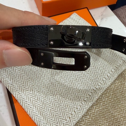 Hermès Kelly double tour  so black 山羊皮