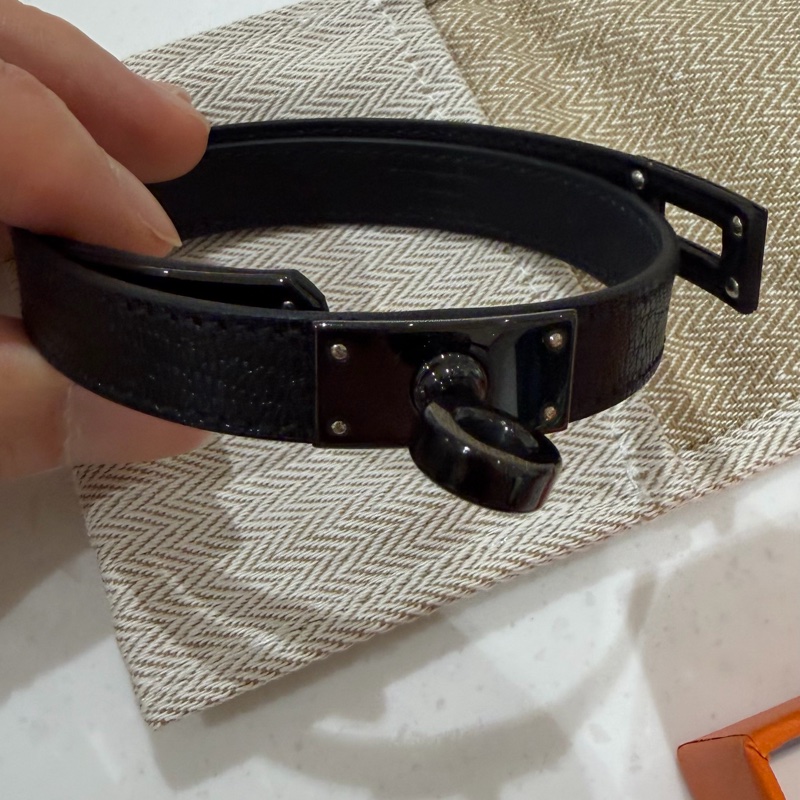 Hermès Kelly double tour  so black 山羊皮-2