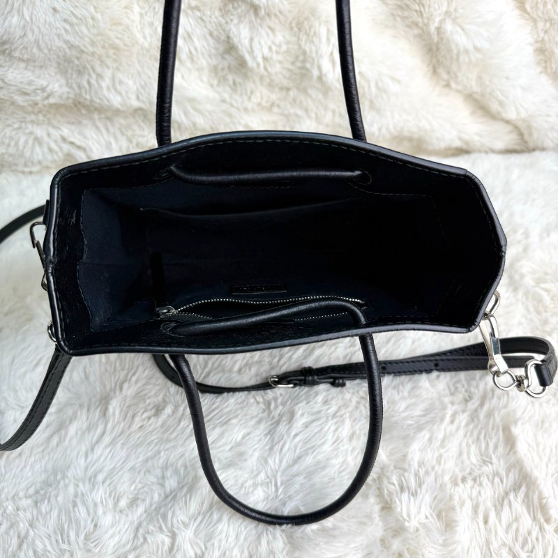 BALENCIAGA SHOPPING 購物袋 黑色 牛皮革 XXS 光面皮革-4