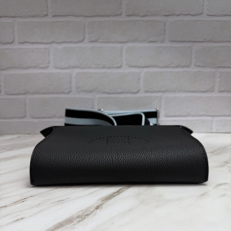 Hermès 愛馬仕 Videpoches 黑色銀釦 斜背包-3