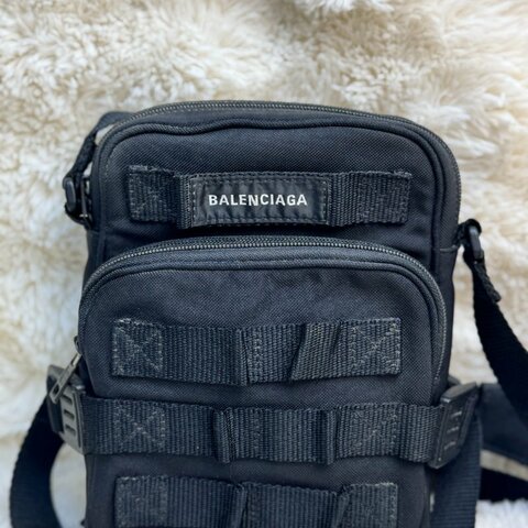 Balenciaga ARMY 斜挎郵差包 黑色 尼龍
