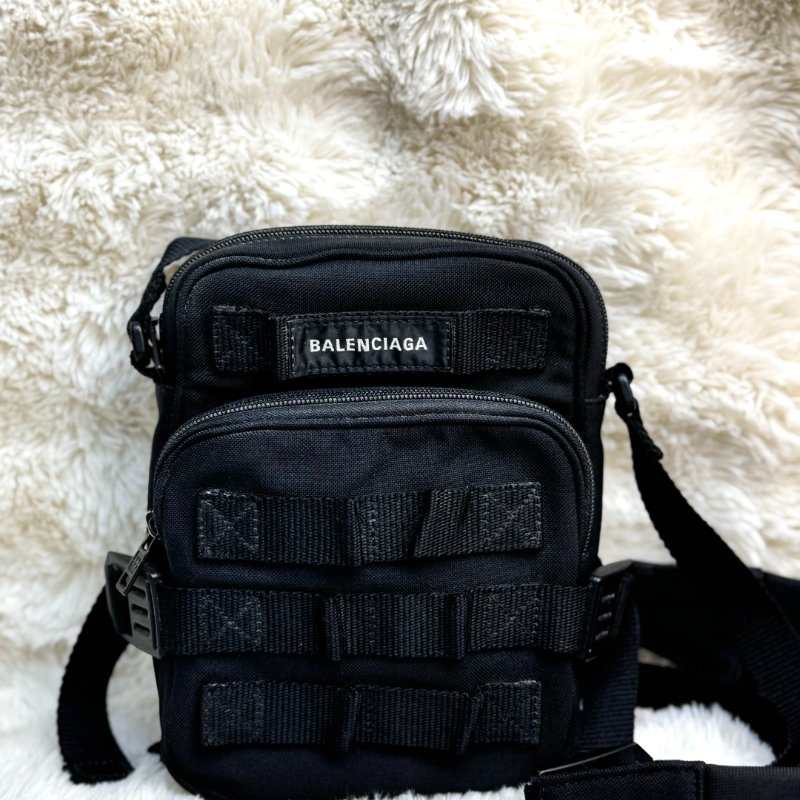 Balenciaga ARMY 斜挎郵差包 黑色 尼龍-1