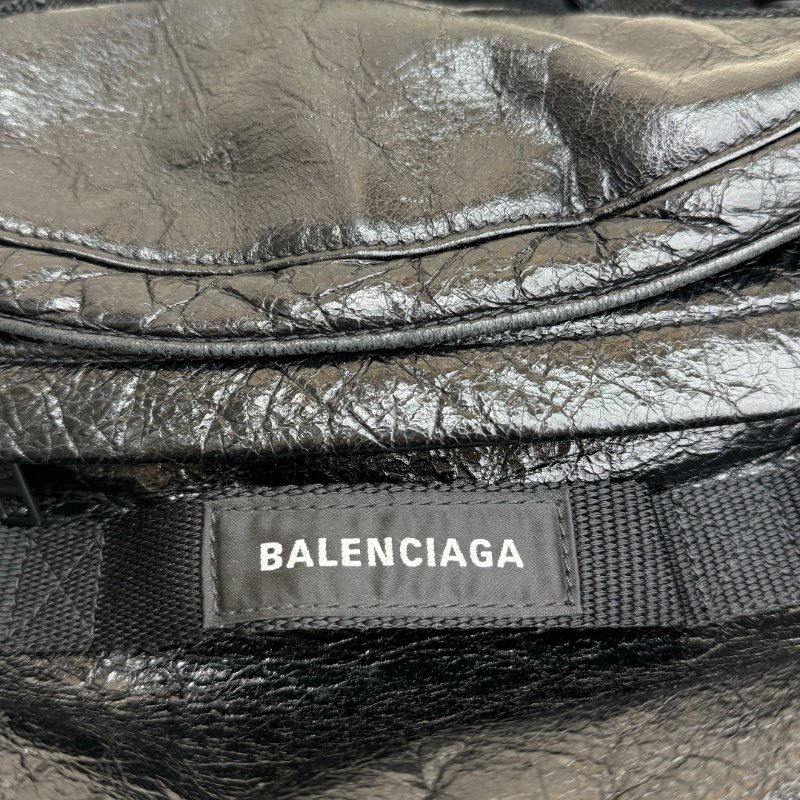 Balenciaga ARMY 腰包 炭黑色 羊皮 大號-2