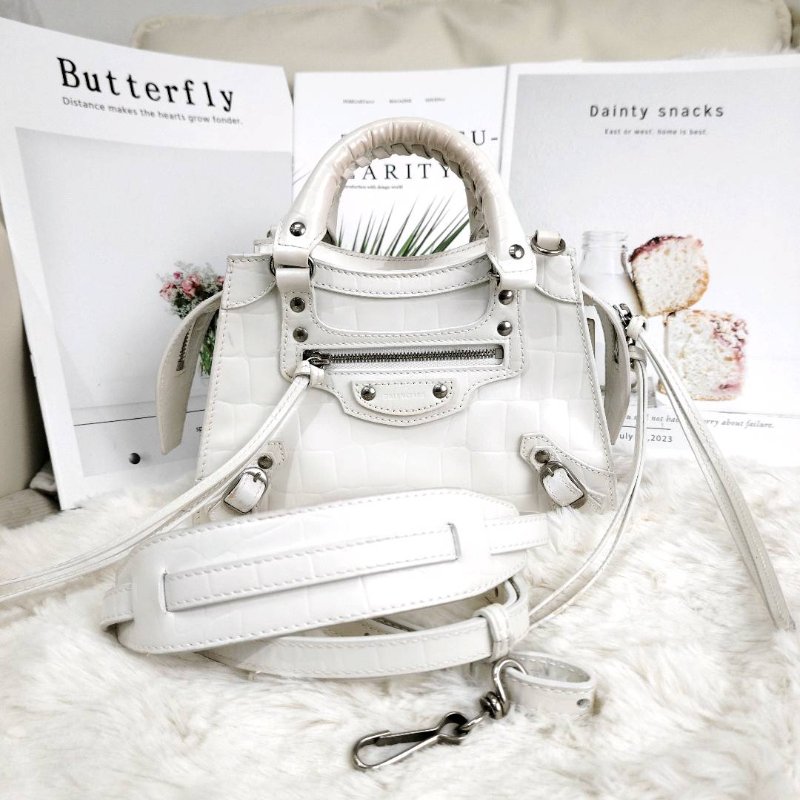 Balenciaga NEO CLASSIC手袋 白色 牛皮 mini-0